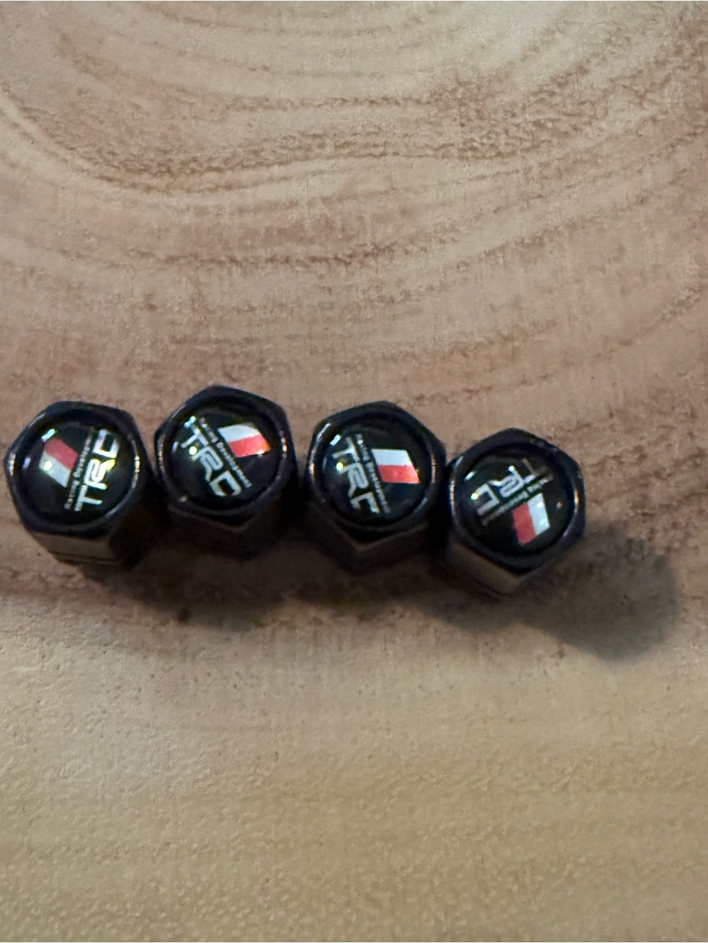Black Tire Valve Stem Caps — Set of 4
